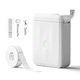 NIIMBOT D110 Label Maker Machine, Bluetooth Thermal Label Printer for School Home Office Organization, Mini Thermal Printer, Label Maker with 1 Label Tape, White