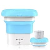 Portable Washing Machine, Mini Washing Machine For Clothes With Bucket Socks Underwear Folding Portable Drying Centrifuge,for Apartments,RV,Camping(Blue)
