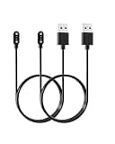 UYRUREL [2 Pack] for Trunsif Smart Watch Fitness Tracker Magnetic USB Charging Cable, 2 Pin Cord Charger for Smart Watch,Wear-Resistant and Durable,Black
