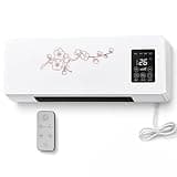 Wall Heater and Air Conditioner Combo, 1800W Wall Mounted AC Unit with Remote, LED Timer for Bedroom Bathroom