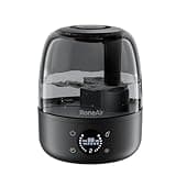 RoneAir Humidifiers for Bedroom Large Room Home, 3L Cool Mist Humidifiers for Baby Nursery & Plants, Ultrasonic, Oil Diffuser, Timer, Auto Shut-Off, 360° Nozzle, 26dB Quiet, Automatic Mode