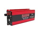 EHSOLZXBE Inverter DC12v/24v to AC 110/220v Pure Sine Wave 1000W 2000W 2200W 3000W Portable Auto Converter Car Inverter(3000W,12V,220V)
