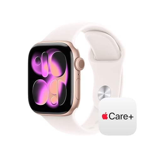Apple Watch Series 11 [GPS + Cellular 42mm] Smartwatch with Rose Gold Aluminium Case with Light Blush Sport Band - S/M. Sleep Score, Fitness Tracker, Health Monitoring with AppleCare+ (2 Years)