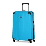 Kenneth Cole REACTION Out of Bounds Lightweight Hardshell 4-Wheel Spinner Luggage, Teal, 28-Inch Checked