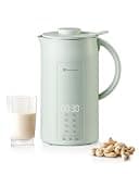 MOKKOM Nut Milk Maker, 42oz Soy Milk Maker for Homemade Plant-Based Milk, Soy, Oats, Dairy Free Beverages, Automatic Almond Milk Machine with Delay Start/Keep Warm/Boiling/Self-Clean, Cardamom Green