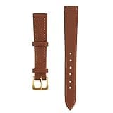 Jwthee PU Leather Watch Band, Unisex Universal Pin Buckle Watch Strap, 12mm to 22mm Optional Wide Replacement Watch Straps Accessory for Most Wristwatch Style (14mm Brown)