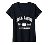 Women's Retro Dell Rapids South Dakota SD Souvenir Sport Athletic V-Neck T-Shirt