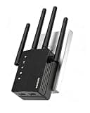 WiFi Extender, 1200Mbps Dual Band 2.4/5GHz WiFi Extender Signal Booster – 12880 Sq Ft Coverage, Easy Setup, Supports 105 Devices, 1-Tap Setup & Ethernet Port