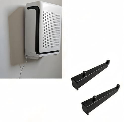 Air Purifier Wall Mount Brackets Compatible with Levoit Vital 100S – Left & Right Holders, Space Saving Set, Prevents Tipping (Black)