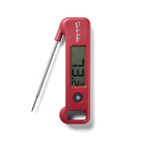 Sur La Table Folding Instant Read Thermometer, Dark Red