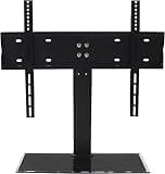 TV Bracket, Table Top TV Stand, Height Adjustable Tabletop TV Base with Tempered Glass Base for Most 32 to 50 Inch LCD Flat Screen TV, Hold Up to 88lbs/40kg TV Mount TV Stand