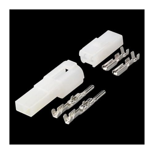 CTGFBUW 2/5/10/20/50/Sets 2 Pin White Male Female Auto Wiring Harness Connector Connectors 7122-1520 7123-1520(2p Male Female,2 Sets)