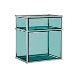 CFGH6FDF Small Bookshelf Acrylic with Stainless Steel Framework Standing Minimalism Storage Shelving Unit Freestanding Book Shelf