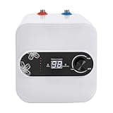 Electric Mini-Tank Water Heater, 110V 1500W Storage Type Hot Water Heater with Lcd Screen, Temperature Adjustable Design Small Under Sink Water Heater for Kitchens, Bathrooms, Rvs(White)