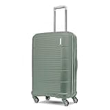 American Tourister Stratum 2.0 Expandable Hardside Luggage with Spinner Wheels, Checked-Medium, Jade Green