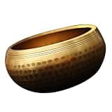 PACKOVE Tibetan Singing Bowl Set with Wooden Striker and Leather Cushion for Meditation and Healing with Deep Tones and Sound, Handmade Copper Bowl for Yoga and Mindfulness Practice