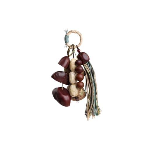 Handmade Fruit Shell Hanging Bell Bag Pendant Seed Hand Full Wish Wind Chime Fashion(Color9)