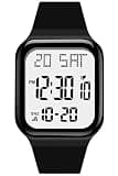 Digital Watch for Men Women Waterproof with Alarm & Stopwatch (Black-Grey)