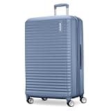 American Tourister Stratum 3.0 Large 28-Inch Spinner, Airline Approved, Durable Hardside Luggage, Expands 1.5", RightHeight™ Adjustable Handle, Elemental Blue