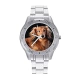NTVOWPZO Three-Hand Analog Stainless Steel Watches for Men Easy Reader
