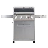 Monument Grills Mesa Series, 4+1 Outdoor Barbecue Stainless Steel Propane Gas Grill, 4 Burners & 1 Side Burner 62,000 BTU Patio Garden Barbecue Grill with Knob Controls, Mesa415BZ
