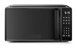 Compact 0.7 Cu. Ft. Microwave Oven, 700W With 10 Power Levels, 6 Presets, Eco Mode & Safety Lock - Black