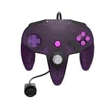 Hyperkin Captain+ Hall Effect Controller for N64/M64, Wired Gamepad, Classic Retro Layout, Transparent Colors, 10 ft Cable, Memory & Rumble Support - Purple