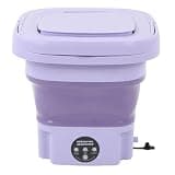 Portable Washing Machine, 8L Portable Small Foldable Washing Machine With Spin Dryer For Socks Underwear Panties Washer Household Mini,for Apartments,RV,Camping(PURPLE)