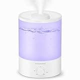 MegaWise Healthy Top-Refill Cool Mist Humidifiers for Bedroom, 24dB Ultrasonic Air Vaporizer with Water Filter for Baby [PP Material], Colorful Night Light,1 Gal Essential Oil Diffuser, Auto Shut Off
