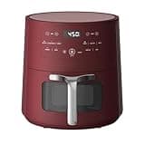 6QT Air Fryer, Ceramic-Coated Nonstick Basket, Atlantic Blue - 1800-watt Heating System & High-heat Air Circulation Deliver Evenly Cooked Results With A Crisp, Golden Finish (Color:Cabernet Red)