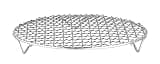 Portable Round Air Fryer Rack Stainless Steel Stackable Grid Grill With Foot Cooling Home Kitchen Oven Steamer Cooker(26cm)