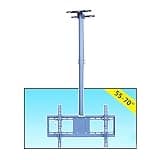 JDXQBLD Tv Stand,Ceiling Tv Mount, Smooth Swivel, Tilt, & Extension Tv Bracket, Fits 55-70Inch Low Profile Tv, Holds Up to 50Kg/110Lbs Screens, Metal Expansion Screw Fixing