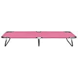 Patio Folding Camping Cot Steel Frame Sun Lounger for Adults, 264.6 lb Capacity, 600D Polyester Fabric with PE Coating, Portable Foldable Bed for Outdoor Park Beach Backyard