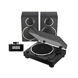 Reloop Turn X Premium HiFi Turntable Bundle with Desktop Amplifier System with Full-Range Speakers (2 Items)