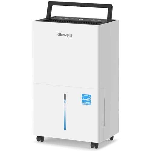 Glowells 4500 Sq.Ft Energy Star Dehumidifier for Basement with Drain Hose, 52 Pints Dehumidifiers for Home, Large Room, RV, Three Modes, Intelligent Humidistat, Quiet Smart Compressor, Auto Defrost