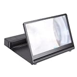 Omquot Smartphone Screen Magnifier, HD 3D Bluetooth Speaker for Movie Games, Portable Amplifier Phone Holder for Smartphones