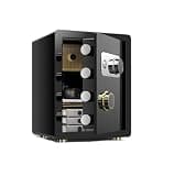 fireproof safe Home Safe Box Mechanical Password Security Safes with Hidden Compartment Ideal for Home Office Hotel(Black)