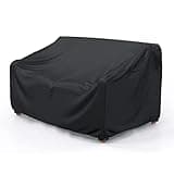 Heavy Duty Patio Sofa Cover Waterproof, Mrrihand 3-Seater Outdoor Sofa Loveseat Cover, Outdoor Patio Furniture Cover with Air Vent and Handles, 78" W×33" D×32" H, Black