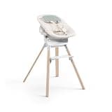 Stokke Clikk High Chair, White with Newborn Set, Cloud Grey