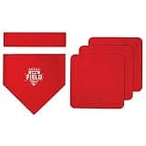 Franklin Sports Field Day Base Set - Throw Down Rubber Bases for Baseball + Softball with Home Plate - Portable for Backyard Baseball, Softball + Kickball - Easy Set Up