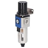Tgoon Compressed Air Filter Regulator, Air Filters Pressure Regulators Balanced Design Small Installation Space Self Locking Embedded Squares for Industry(GFR400 15)