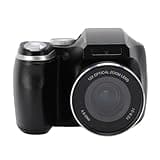 Tbest DSLR Camera 4K Flash LCD Screen 12x Optical Zoom Retro Video Recorder Portable Digital Travel Portrait (Black)