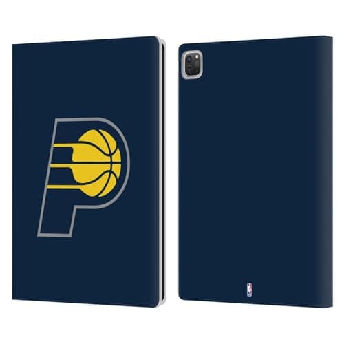 Head Case Designs Officially Licensed NBA Navy Blue Indiana Pacers Logo Leather Wallet Case Compatible with Apple iPad Pro 12.9 2020/2021/2022