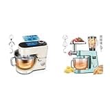 VIVOHOME White Stand Mixer with Fermentation and 6 Qt Bowl and One Touch Presets and Blue 9 in 1 Multifunctional Stand Mixer with 6 Speed and 7.5 Qt and Timer for Kitchen