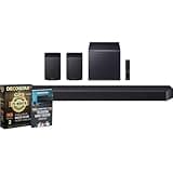 Samsung Q Series Soundbar HW-Q990F 11.1.4 ch Subwoofer + Rear Speaker (2025) Q-Symphony Bundle with CPS Exclusive 26 Month Protection Pack & Deco Gear Complete Home Theater Beginner′s Guidebook
