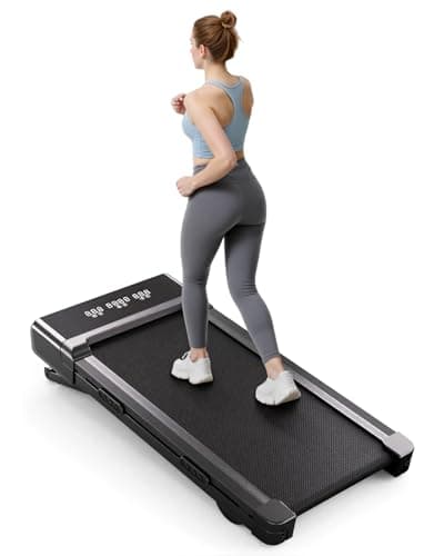 SupeRun Walking Pad with 9% Auto Incline, Under Desk Treadmills for Home and Office Small Space, 2.5 HP Portable Mini Jogging Machine with APP and Remote Control and LED Display, 300 Lbs Capacity