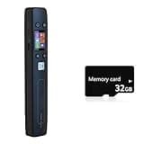 Portable Scanner, Portable Document Photos Scanner 1050DPI Support WiFi & Rechargeable Handheld Scan Photo Mobile JPG/PDF Format(Black No WiFi 32g)