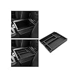 WEIPIN for Center Console Tray Compatible with 2019-2026 Chevy Silverado 1500& 2020-2026 Silverado 2500HD 3500HD (Split-Bench Folding Seat) Armrest Storage Box Console Organizer ABS Materials