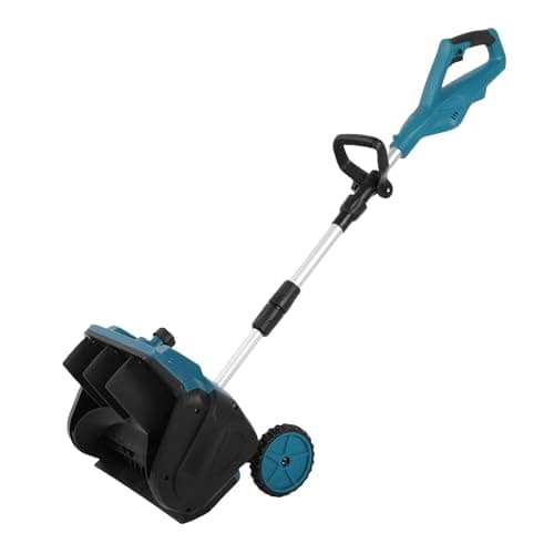 Cryfokt Cordless Snow Shovel, Electric Snow Thrower with 2 x 3000mAh Battery and Wheels, Uninterrupted Use for Driveway Sidewalk Porch Deck Steps (US Plug)