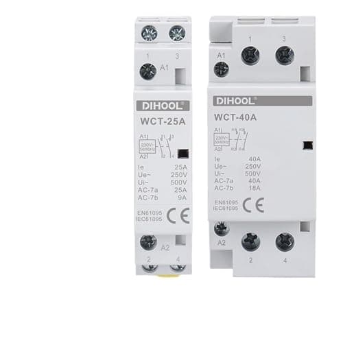GMOSAOHXU Household AC Contactor WCT 25A 63A DIN Rail Installation 2NO 2NC 1NO1NC 2NO2NC 4NO 4NC Circuit Breaker Appearance(2NO2NC 25A AC220V)